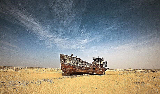 Why did the Aral Sea become shallow?
